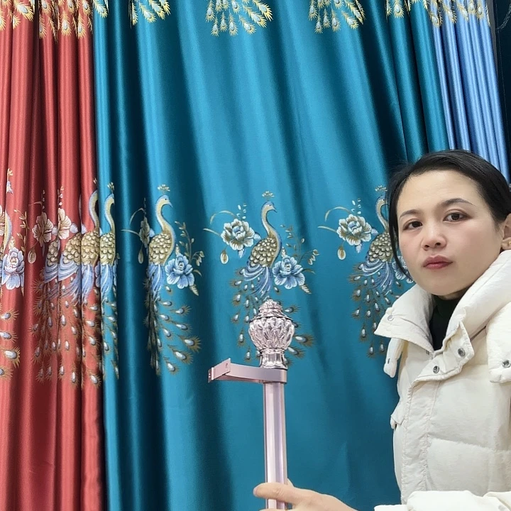 纱杆3.6孔雀绿6米对开打孔高2.4