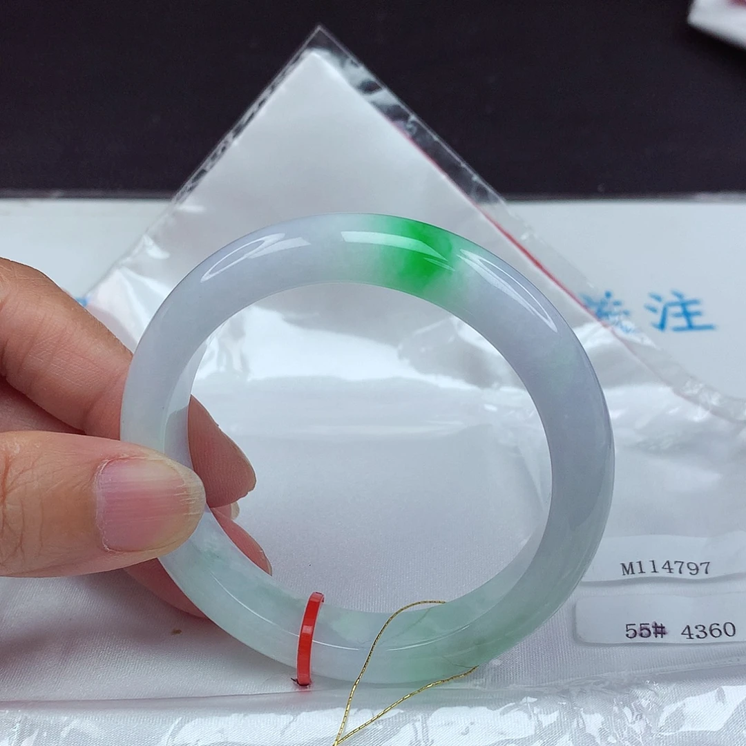 翡翠未镶嵌手镯55圈4797