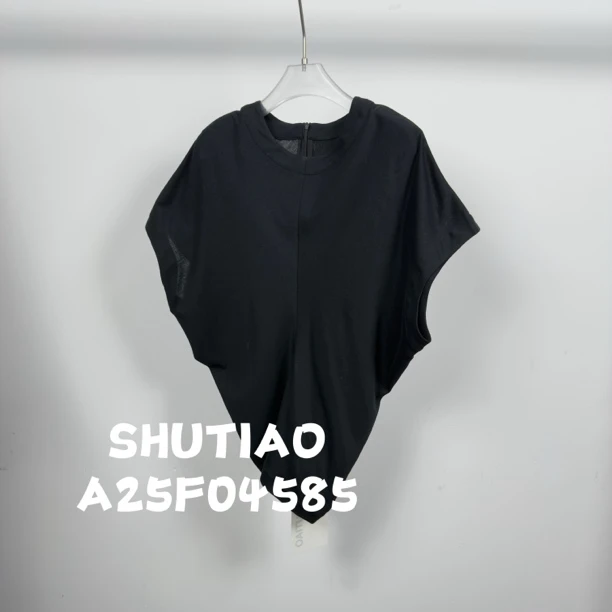 【SHUTIAO】2025夏季：新款小众设计款T恤A25F04585