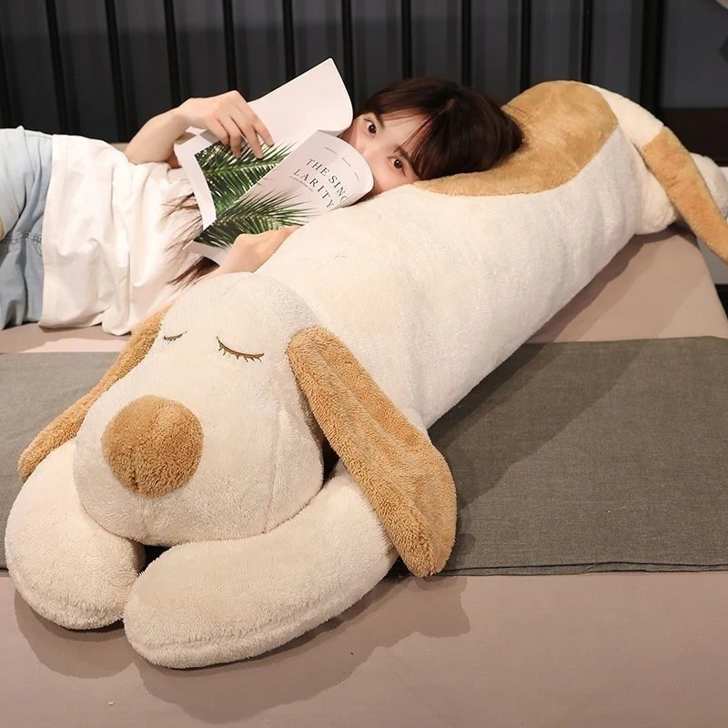 【白色】全长1.3米趴趴狗公仔娃娃可爱毛绒玩具软可拆洗男女款睡觉