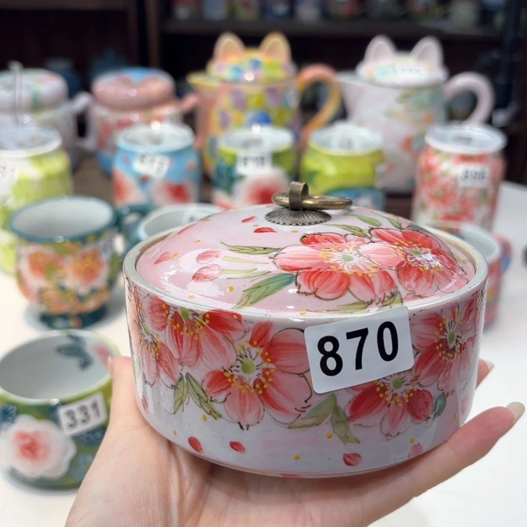 景德镇手绘高温釉下彩陶瓷茶具