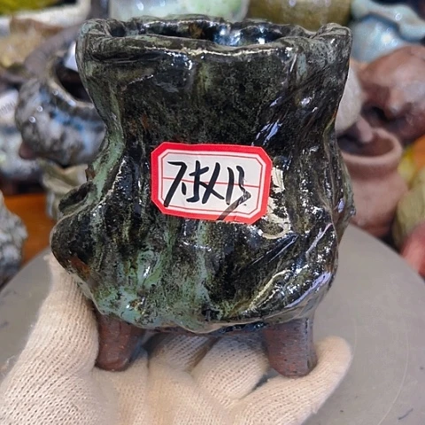 粗陶花盆手工花盆制作就这样