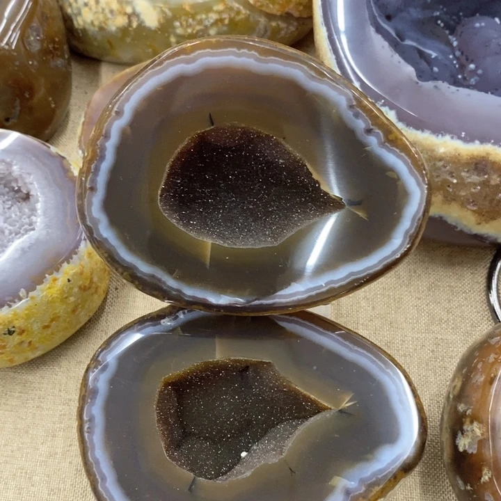 未镶嵌紫晶珠宝半成品