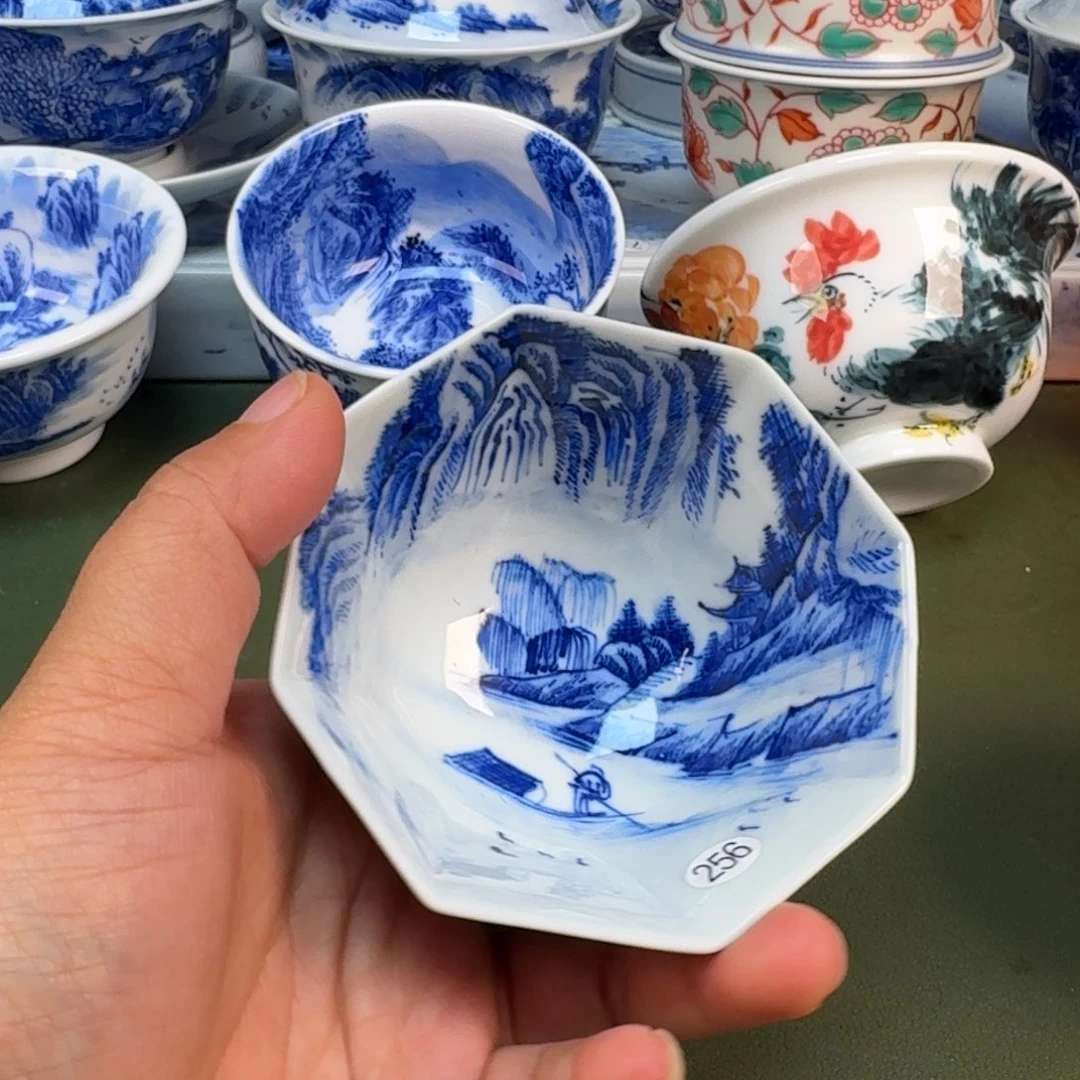 陶瓷景德镇纯手绘茶具圆圆256