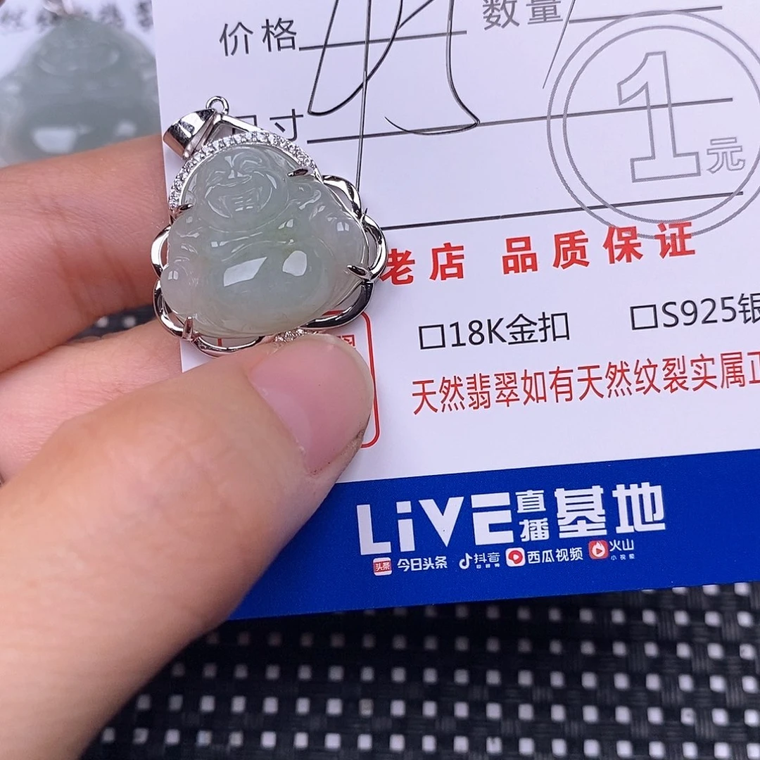 翡翠银S925镶嵌颈饰