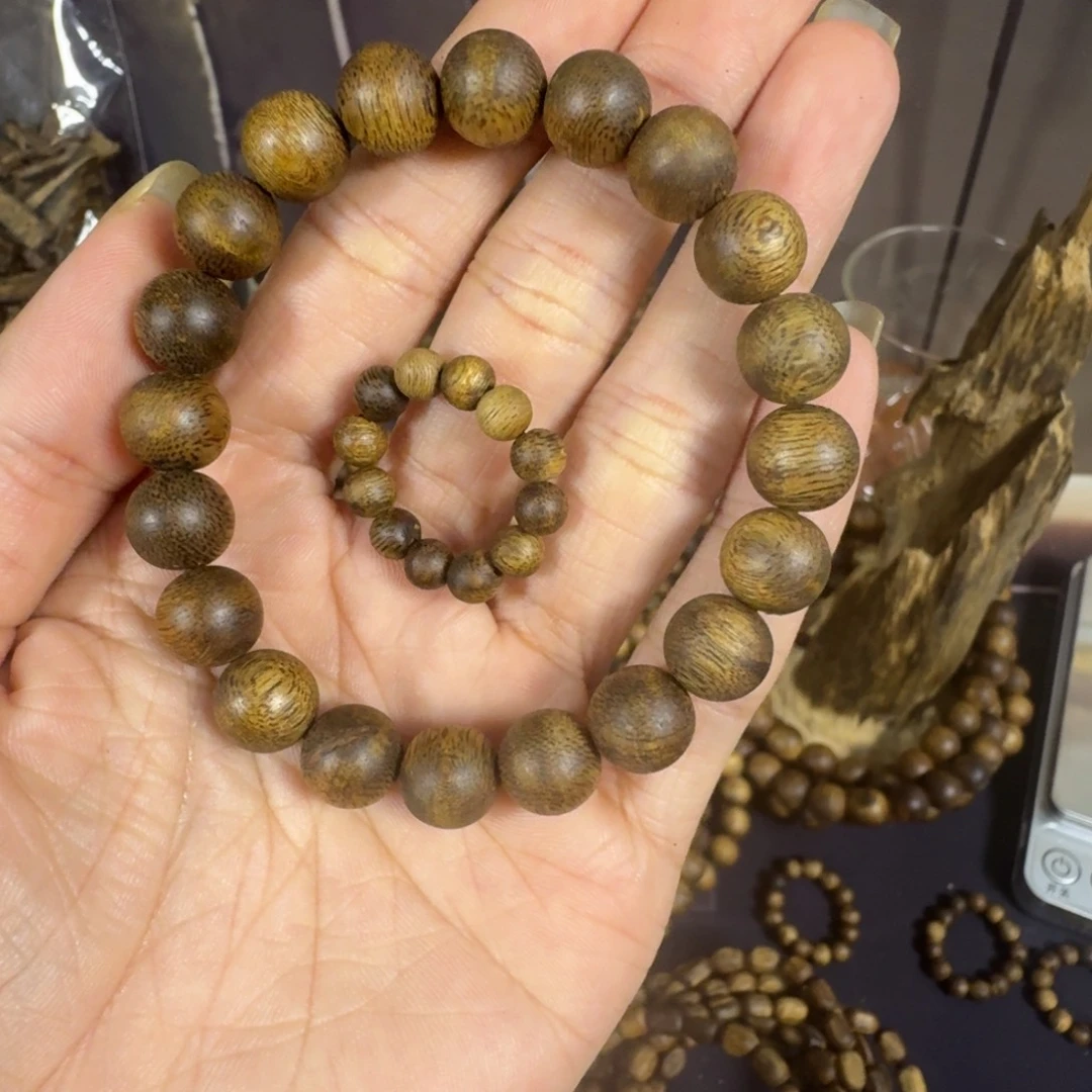 沉香沉香碎屑1.0单圈沉香奇楠手链