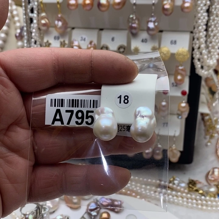 淡水珍珠颈饰银S925镶嵌795