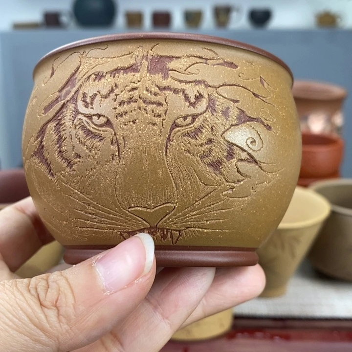 紫砂茶杯天*宜兴紫砂杯