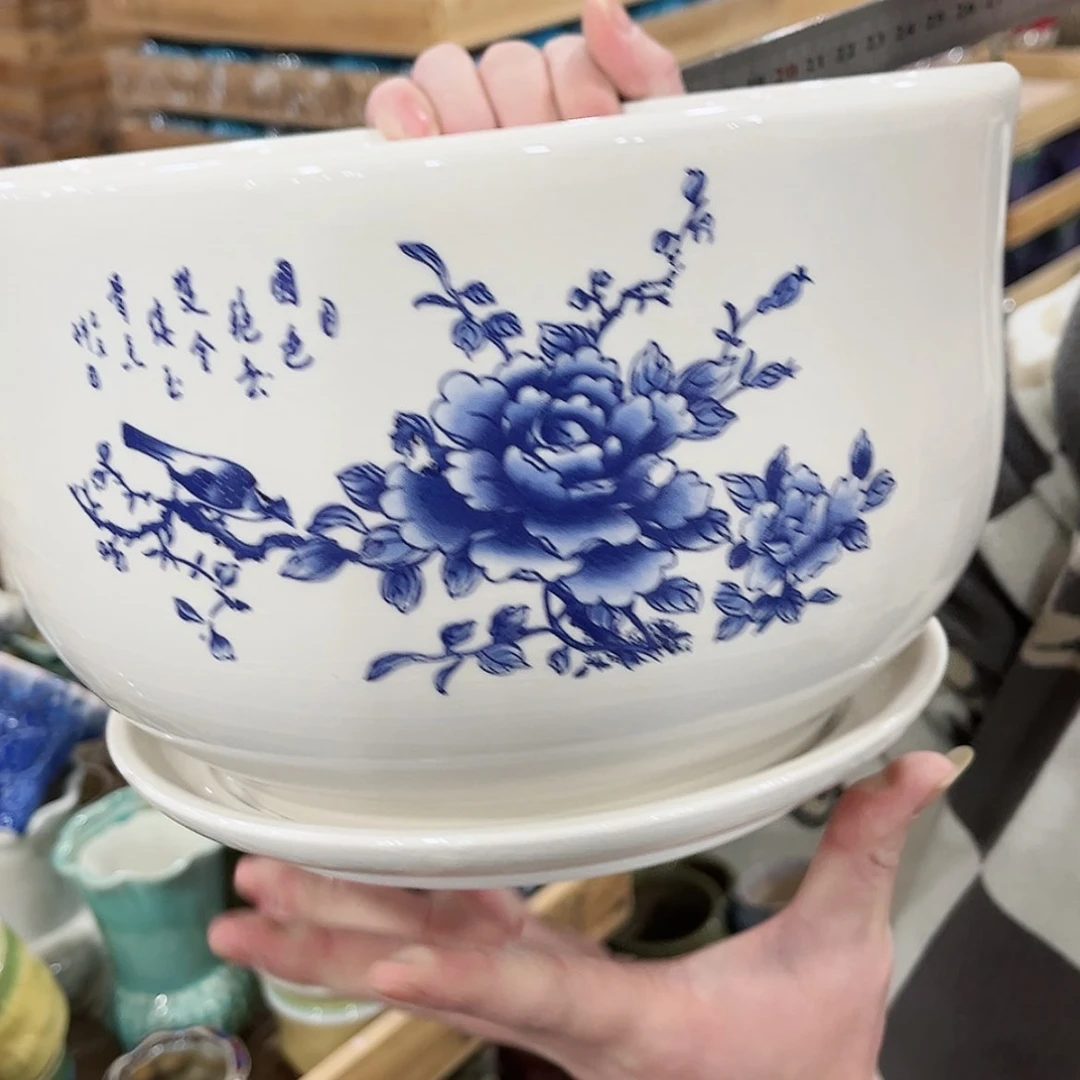 【闪购商品】陶瓷福利品带冰裂效果陶瓷花盆