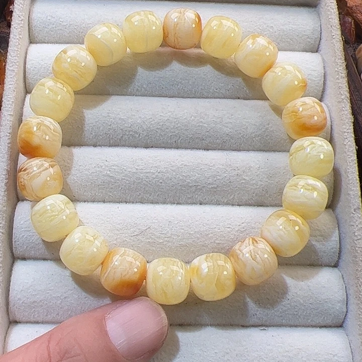 未镶嵌定制蜜蜡同料细虎老型手串