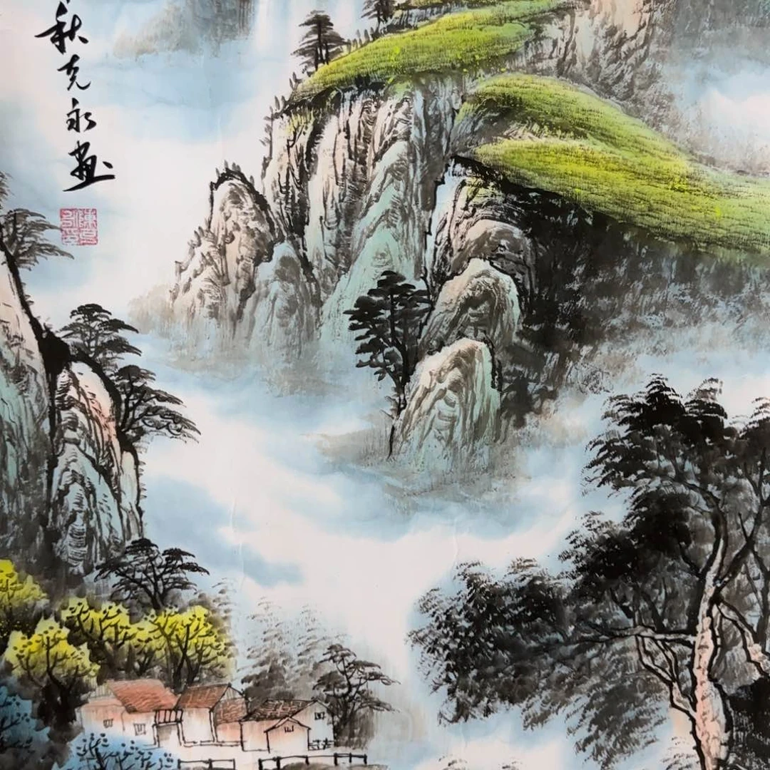 国画QA原创山水作品！带证书！限购一单
