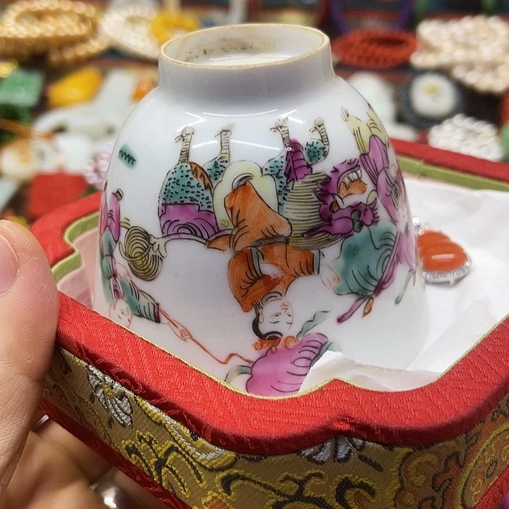 幻***云青花彩绘小主人杯子