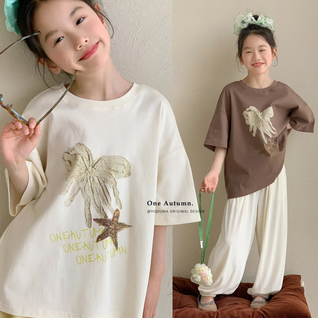 现货「壹秋.ONE AUTUMN」【星壹】水柔棉全棉T恤女夏上衣GX718