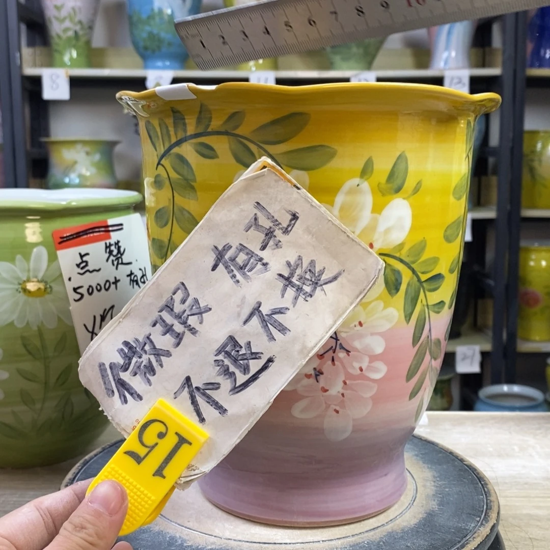 景德镇手工手绘陶瓷花盆