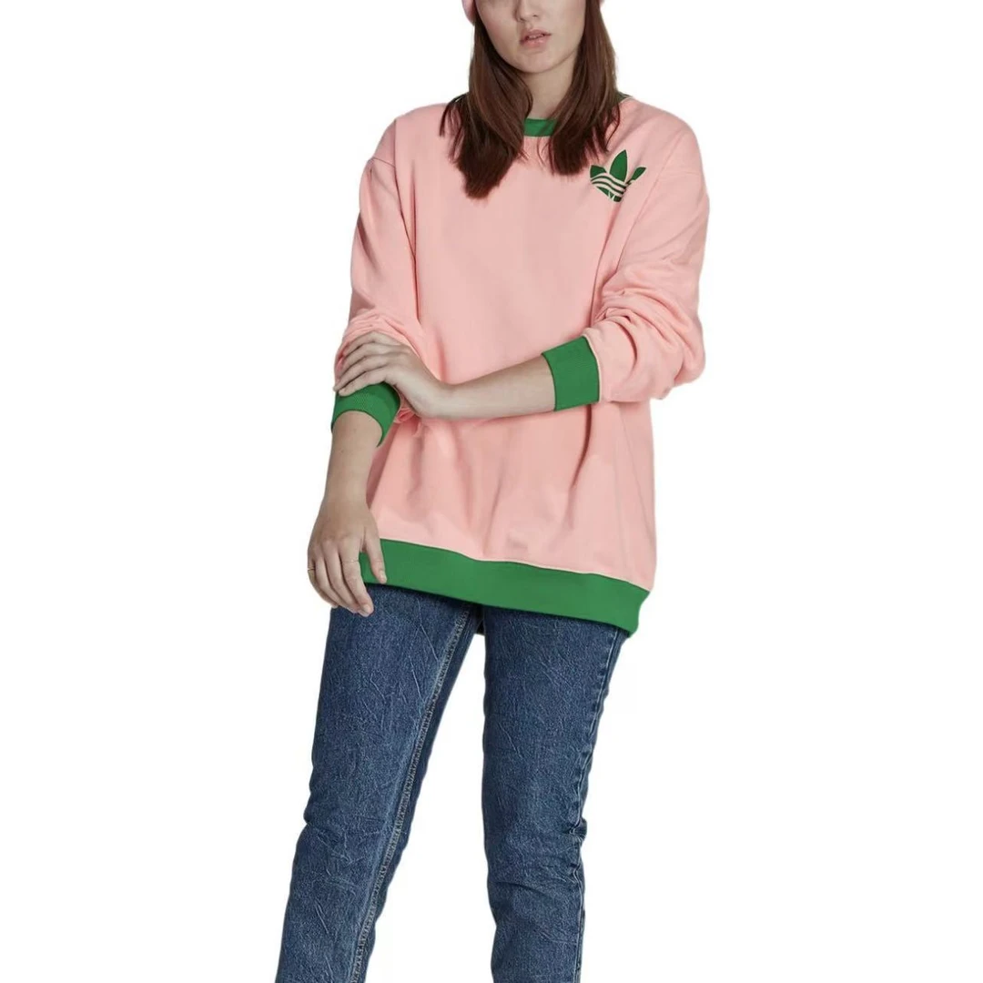 阿迪达斯 三叶草 Sweatshirt 圆领Logo印花套头长袖卫衣 IB2039