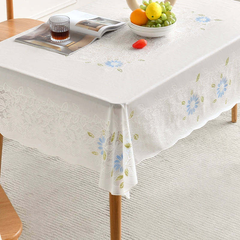 KINGCO京彩家居 桌布 防水防污 蕾丝桌布 pvc桌布