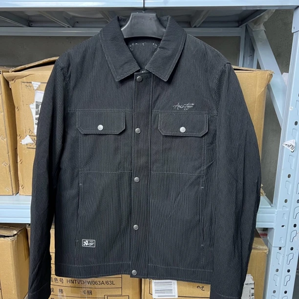 8900撤柜H剪标黑色翻领拉链免洗面料羽绒服冬季男士外套短款轻薄