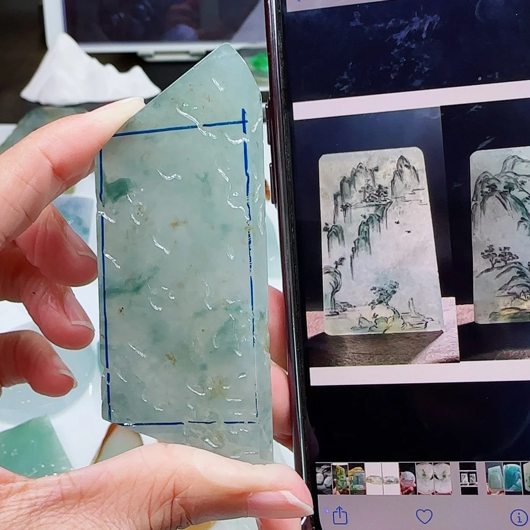 定制翡翠未镶嵌缅甸翡翠挂件