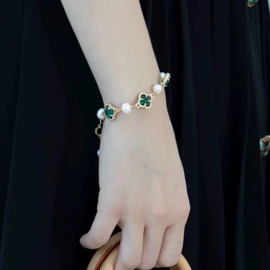 铜合金合成锆石手链 C365高级淡水手链