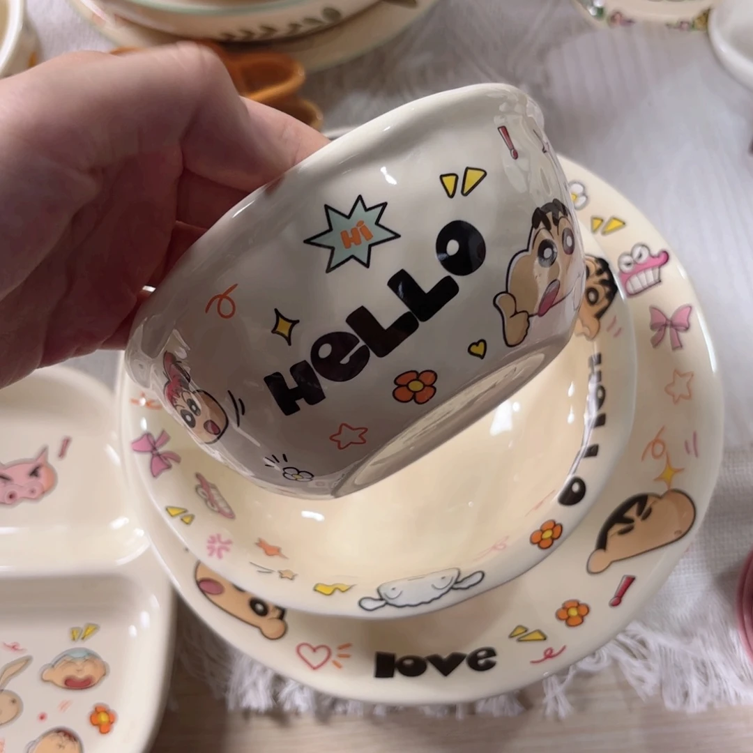 陶小新正品六件套 两个米饭碗➕酸奶碗➕三个不同器型盘子