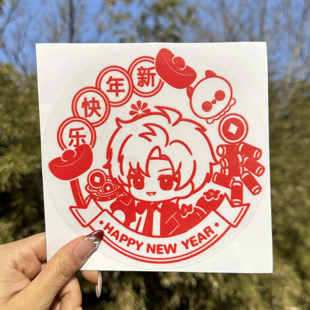 【恋与深空15CM窗花】画师授权同人周边秦彻沈星回抗晒pvc静电贴