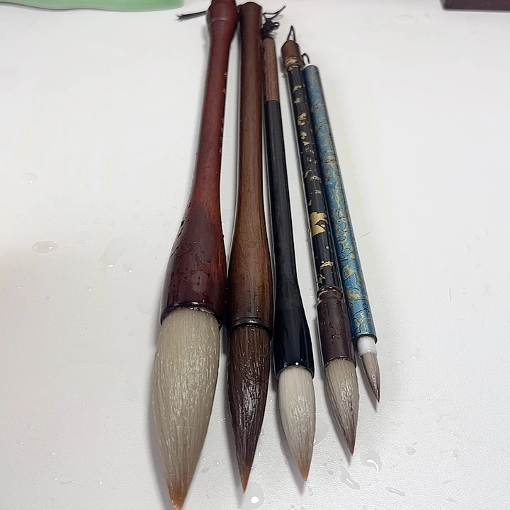 五只作品级毛笔一套五只