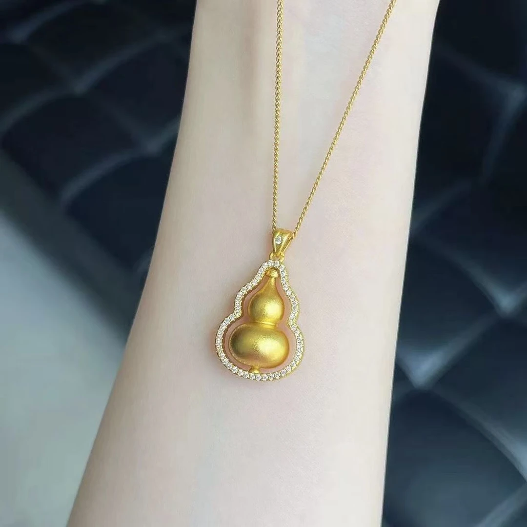 合金项链 2025爆款{花边葫芦项链}女士气质潮流百搭时尚款