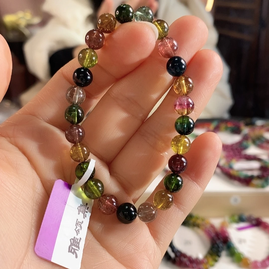 手链碧玺未镶嵌G2498素圈颜色微差