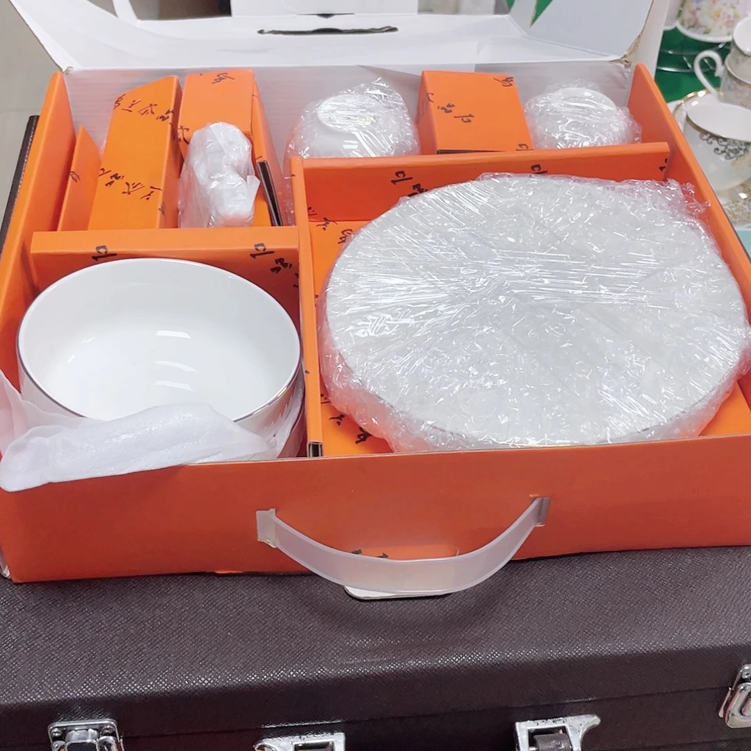骨瓷莹*10件套纯白金边