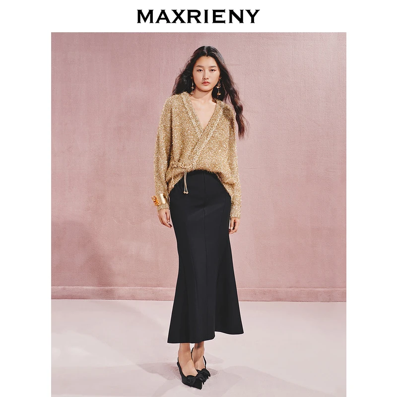 【宫廷巴洛克-商场同款】MAXRIENY盘扣装饰系带外套女24秋新款