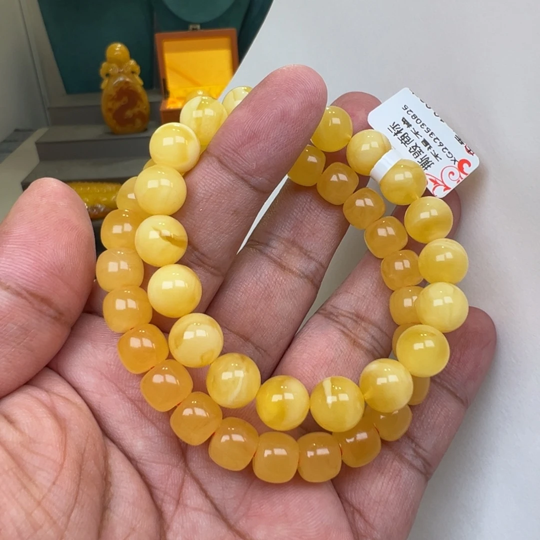 静***心蜜蜡未镶嵌珠宝奇石9加老型10加园珠