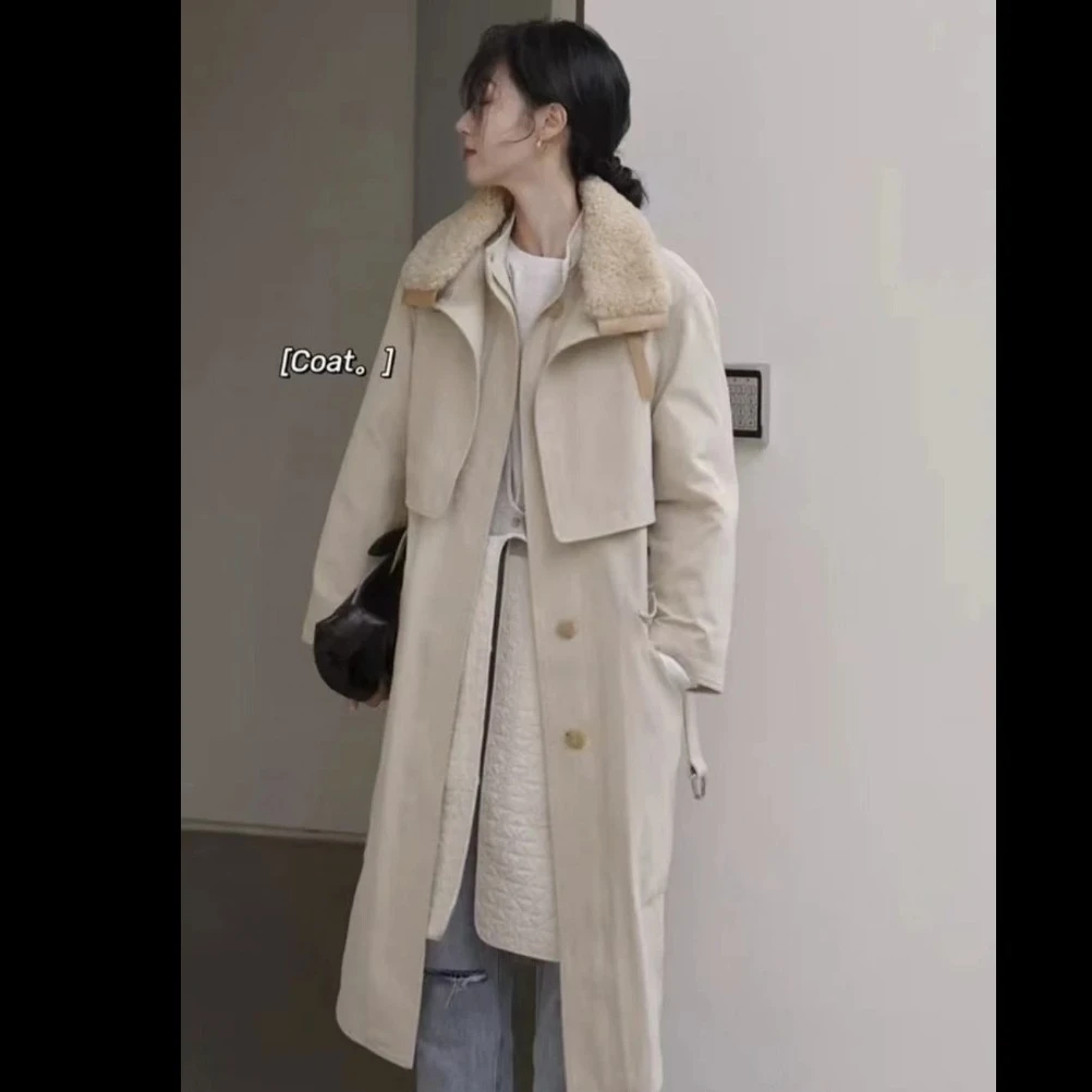 未使用 Hermes/爱马仕 卡其可拆卸两穿外套 36码 GM004933