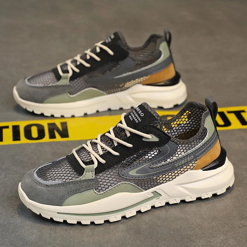 俞兆林男鞋2025新款夏季透气薄款镂空运动网鞋男士防臭夏天跑步鞋