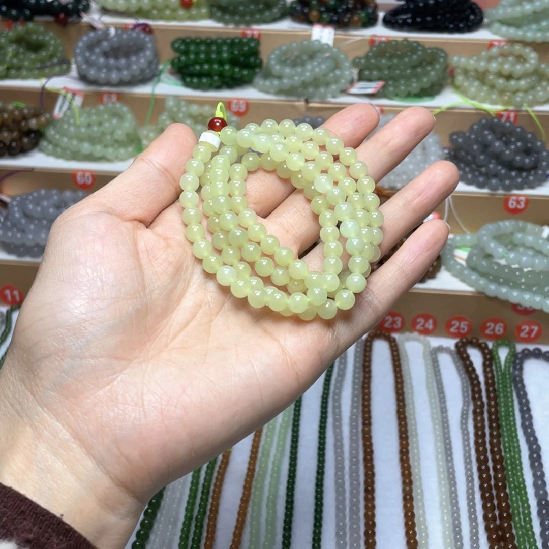 和田玉未镶嵌颈饰6mm