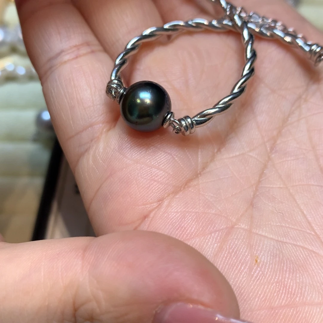 海水珍珠手链银S925镶嵌