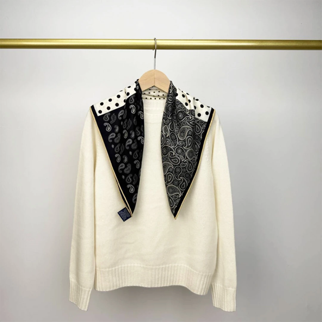 70%羊毛30%桑蚕丝围巾气质减龄小丝毛方巾女62*62cm四角八色