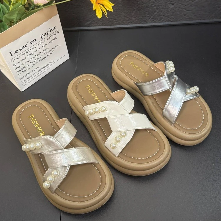 新款夏季百搭夏季厚底时尚休闲外穿防滑软底网红韩版仙女风