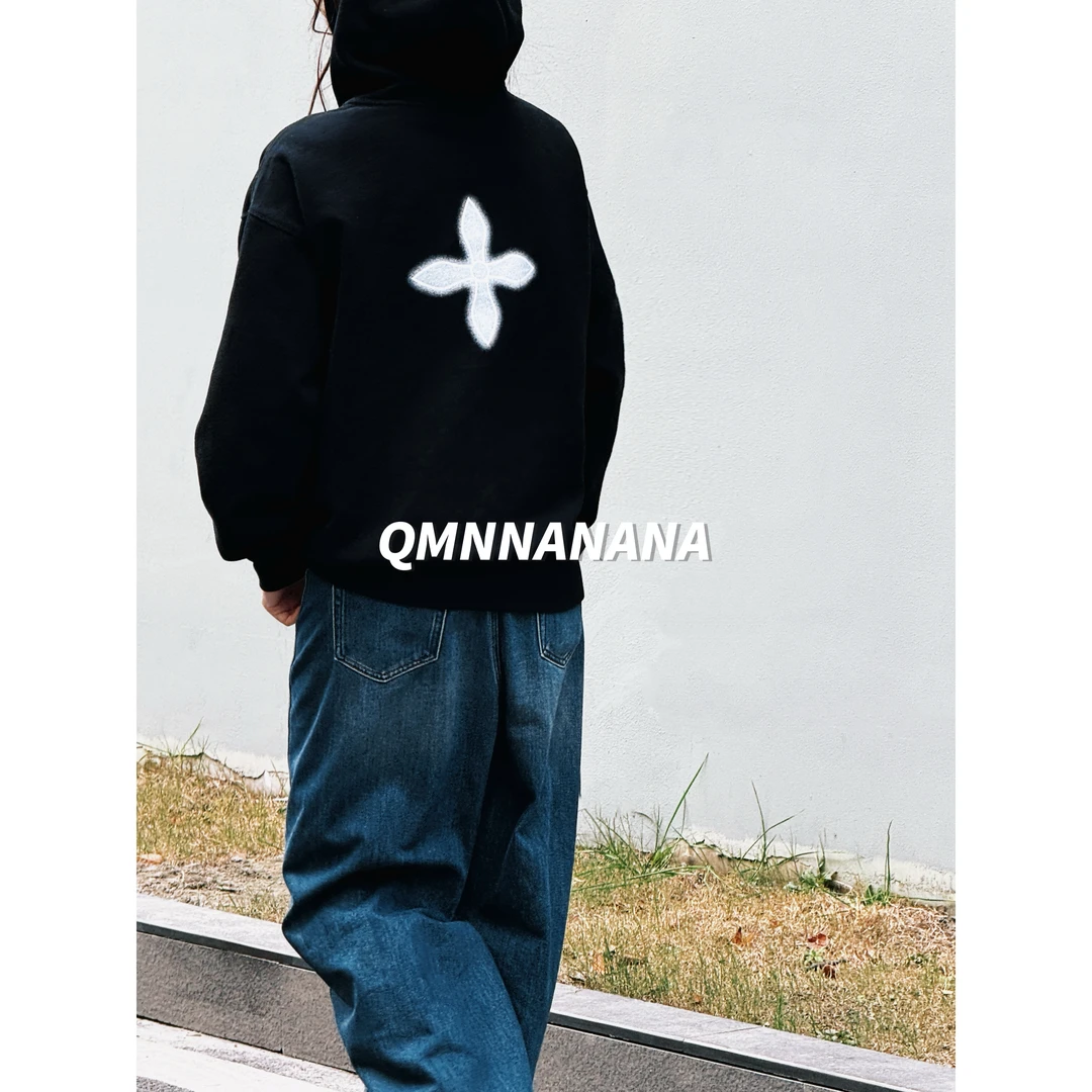 QMNNANANA S25'十字花'休闲百搭连帽卫衣WY00737