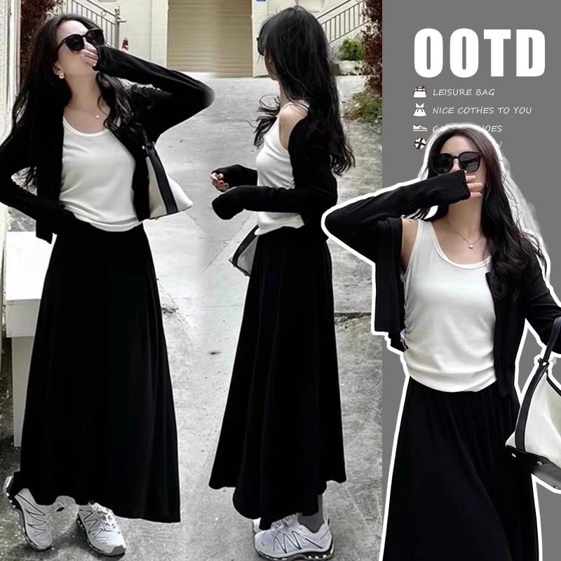 韩系小个子孕妇2025春季新孕妇舒适绵柔三件套装外穿百搭休闲辣妈