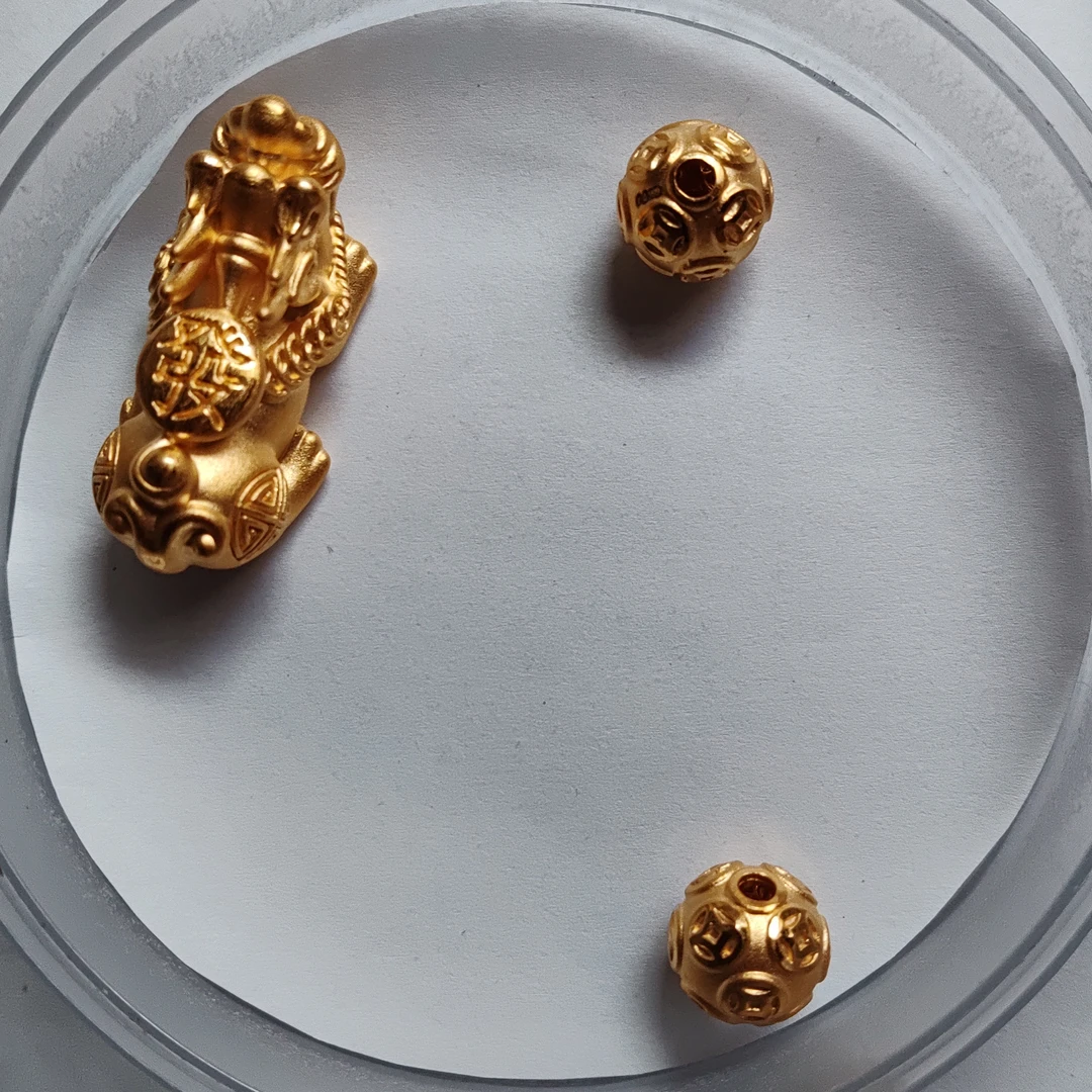 金元宝足金999貔貅珠子首饰