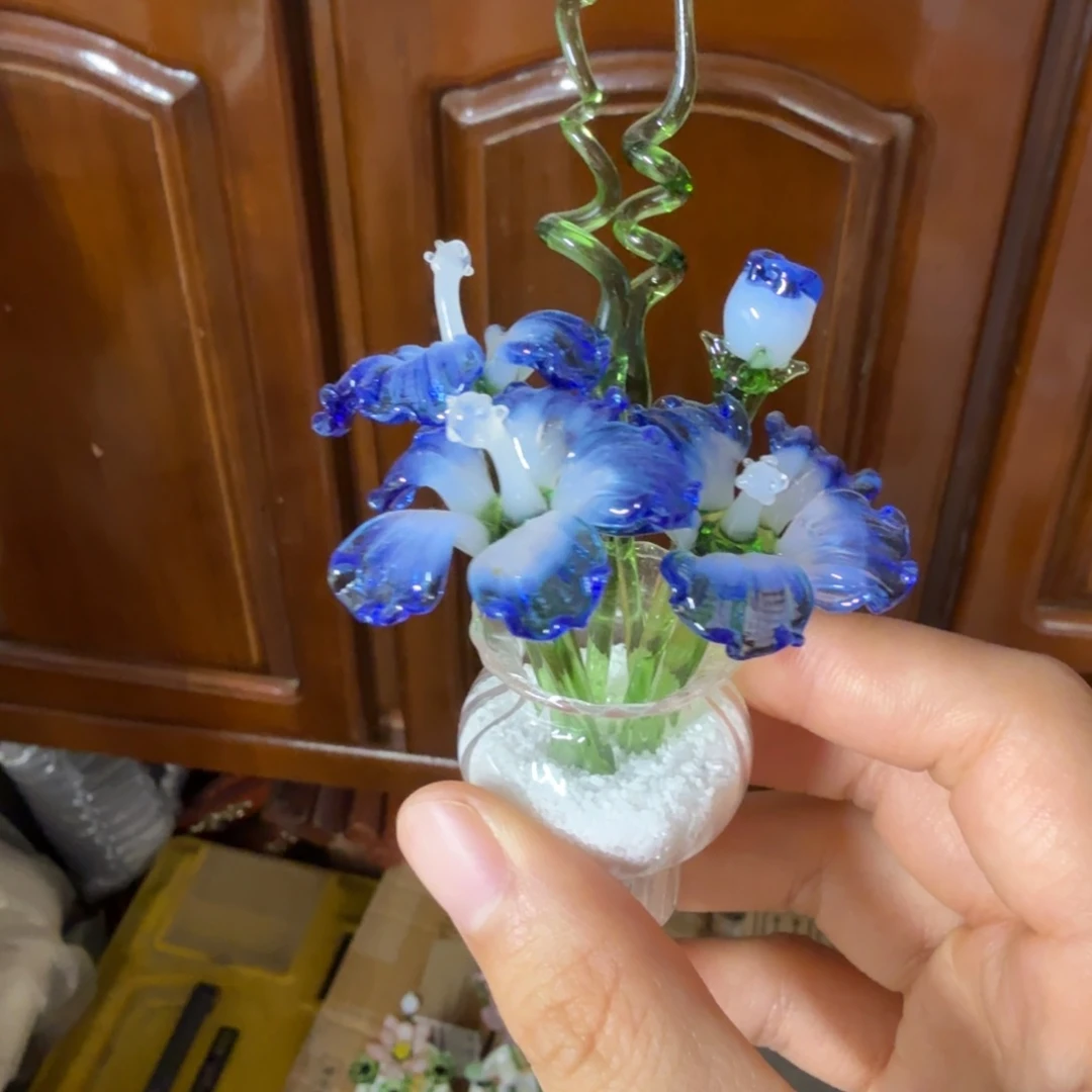 晚***法琉璃手工艺品扶桑花