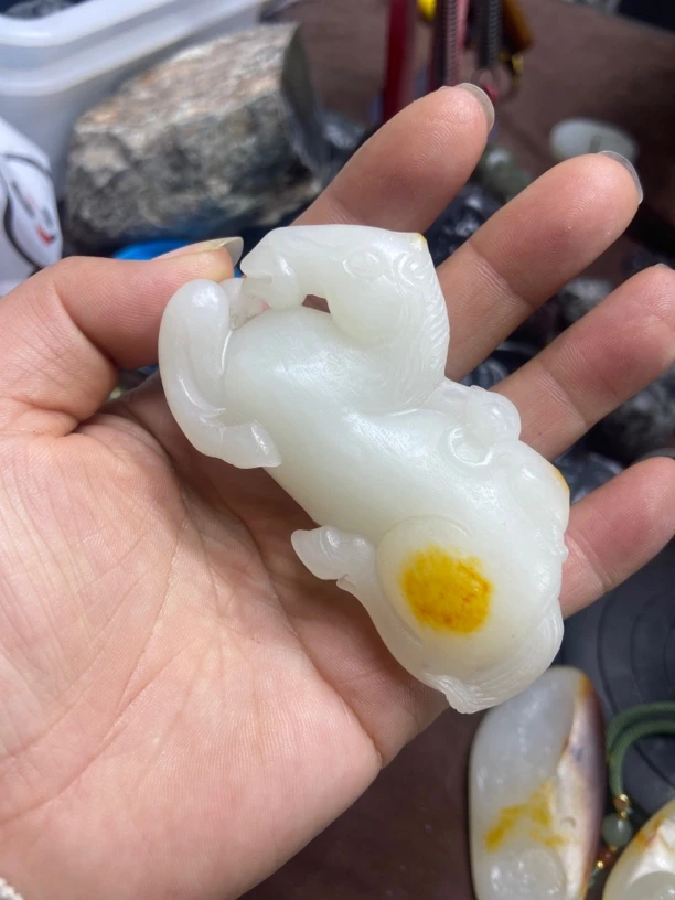 和田玉 把件 马到成功