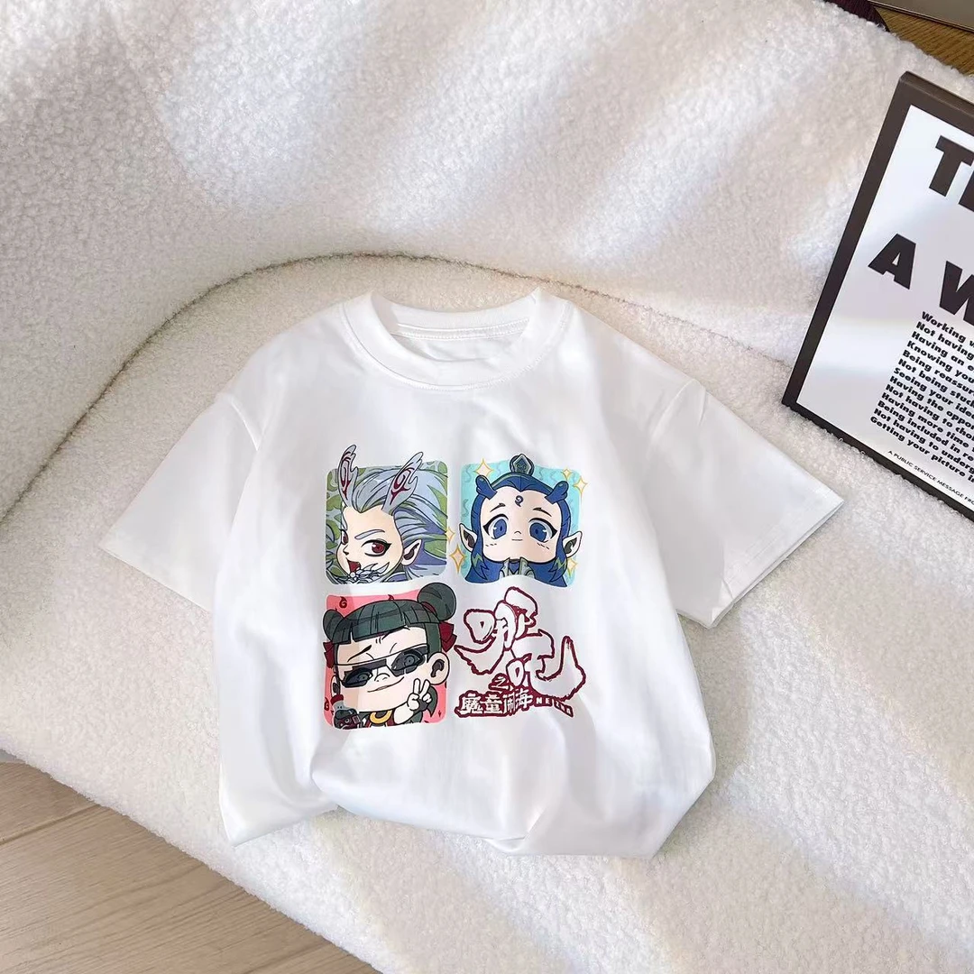 【自营｜线下款！哪吒水印卡通 精梳细绒棉】儿童夏季短袖 25151