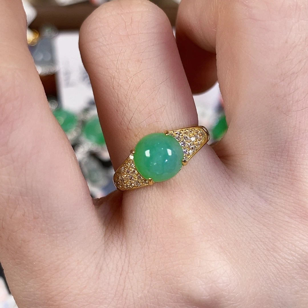 翡翠银S925镶嵌戒指