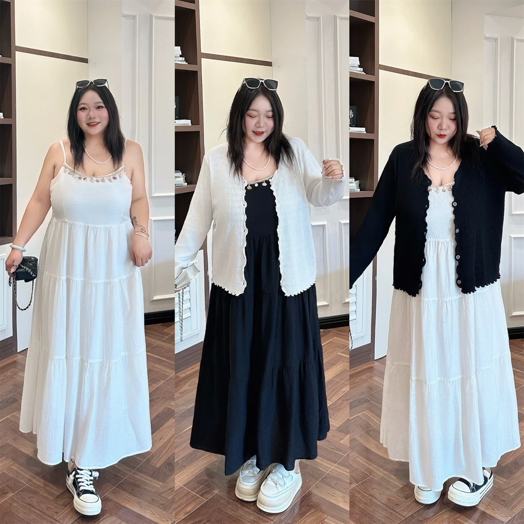 断码捡漏~大码女装秋季宽松花契200斤胖mm温柔纯欲连衣裙14369-H