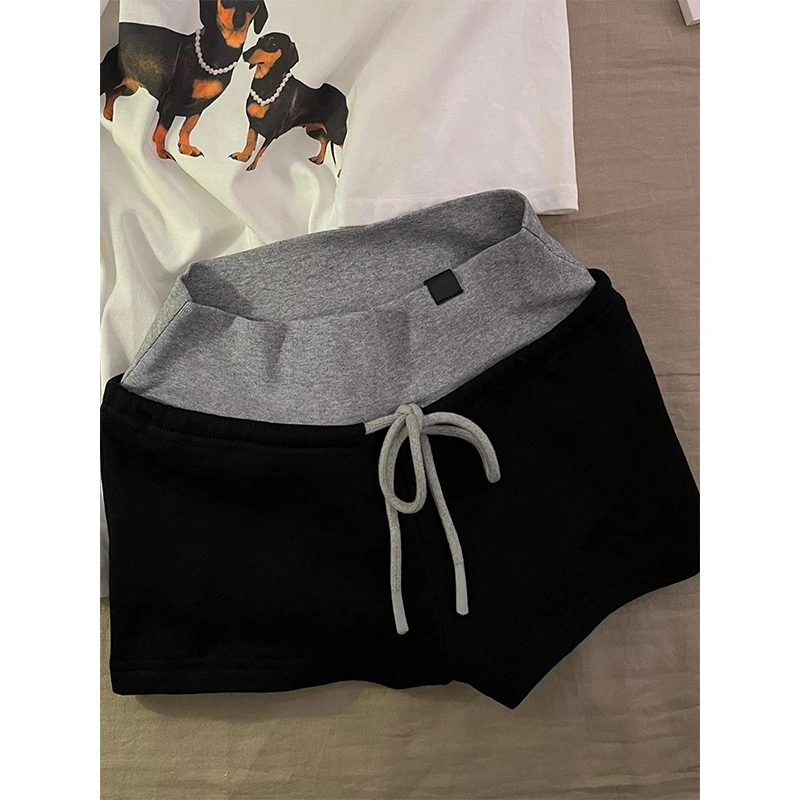 【假两件】日系休闲简约高腰睡裤女夏季新款亲肤舒适可外穿遛弯短裤