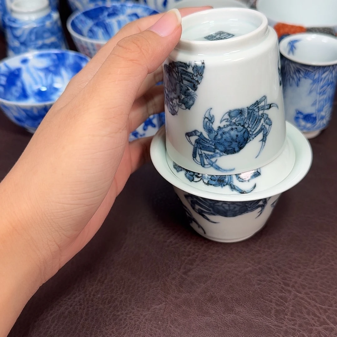 囍***理现代景德镇陶瓷盖碗
