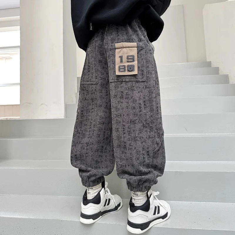 儿童装男童裤子春秋款2025新款运动中大童春季男孩卫裤春装长裤潮