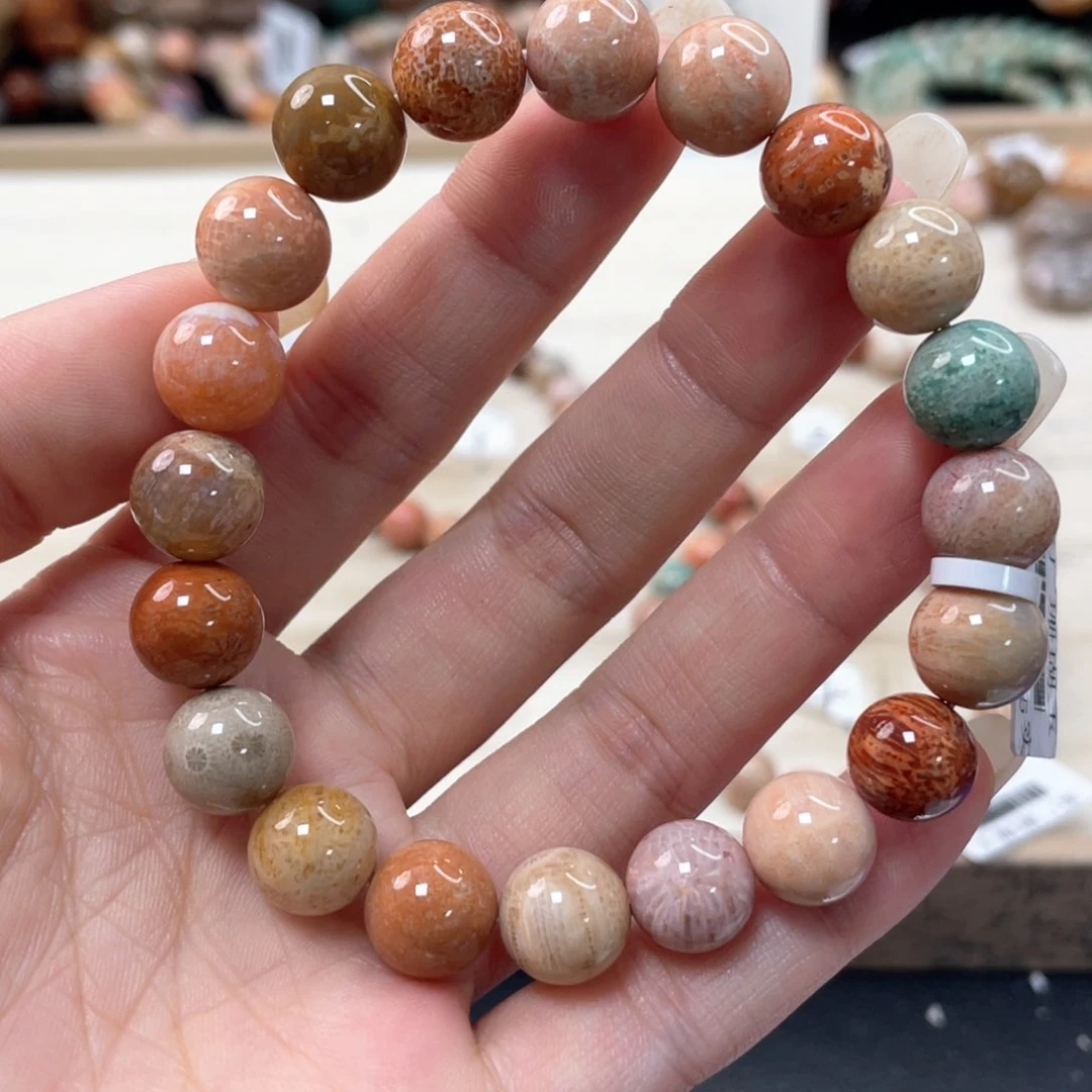 硅化珊瑚（珊瑚玉）手链未镶嵌沫*沫506