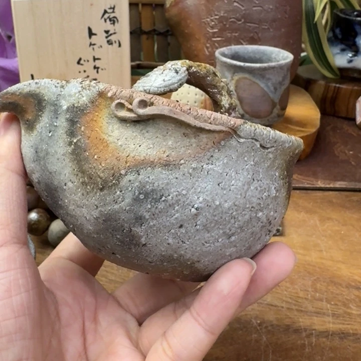 原田良二备前烧宝瓶福利一口价